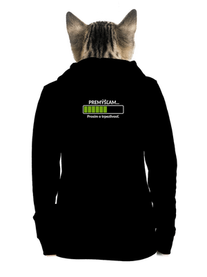 Premýšľam dámska mikina na zips Black