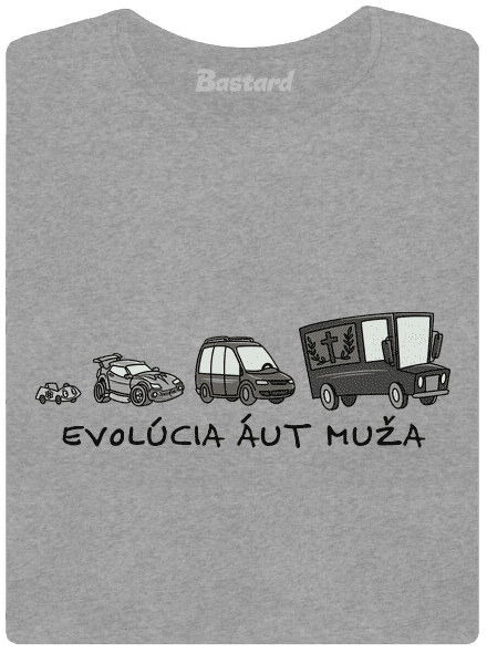 Evolúcia áut muža dámske tričko Dark Gray Melange