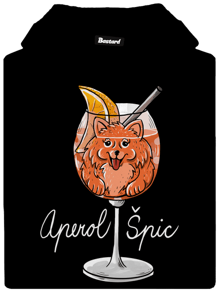 Aperol Špic pánska mikina klokanka Black