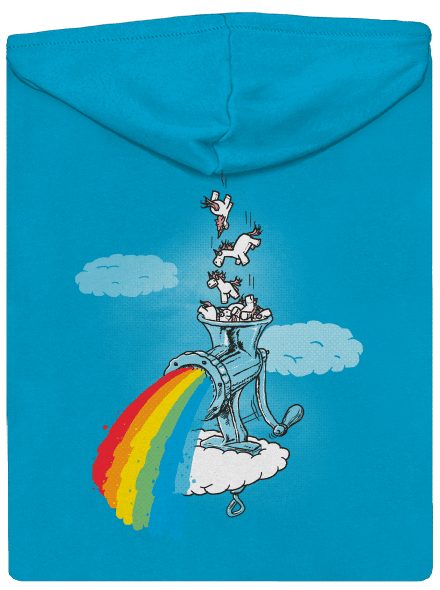 Ako vzniká dúha dámska mikina na zips Blue Atol
