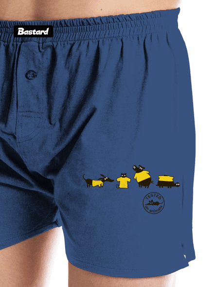 Testované na zvieratách pánske trenky Blue
