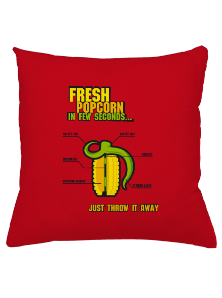 Popcorn grenade vankúš Red