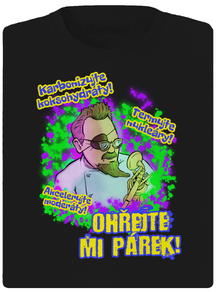 Ohřejte mi párek dámske športové tričko Black
