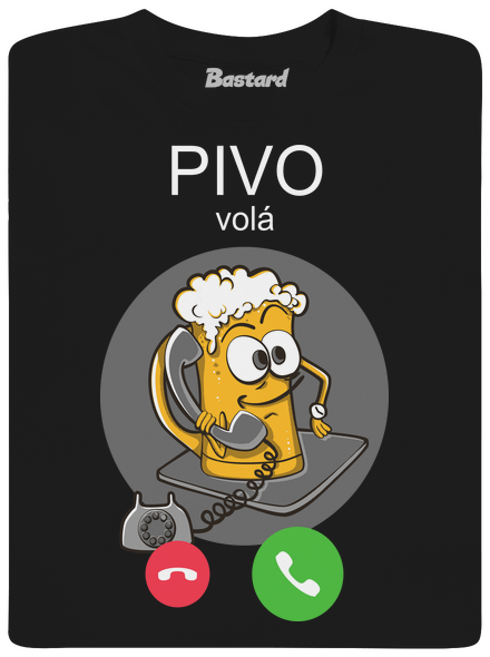 Pívo volá pánske tričko Black