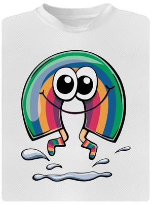 Bude dúha detské športové tričko White