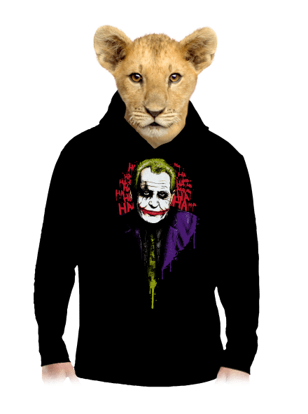 Zeman Joker detská mikina klokanka Black