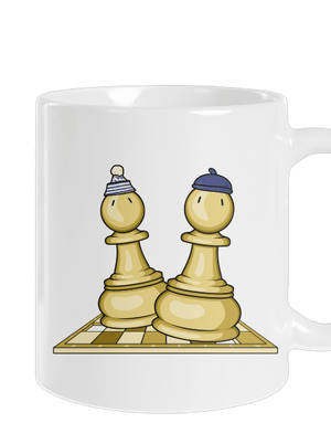 Šach a Mat klasický hrnček White