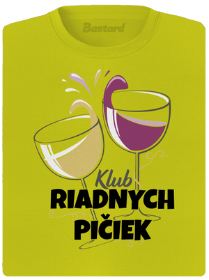 Klub riadnych pičiek dámske športové tričko Neon Yellow