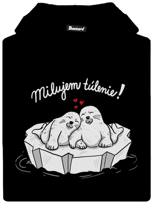 Milujem túlenie detská mikina klokanka Black