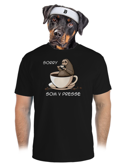 V presse pánske športové tričko Black