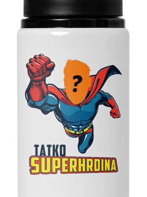 Tatko superhrdina flaša na vodu White