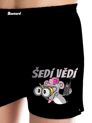 Šedí vedia - myš pánske trenky Black