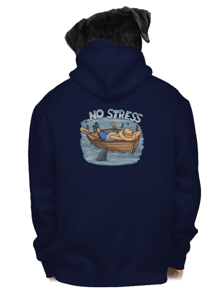 No stress pánska mikina na zips Navy