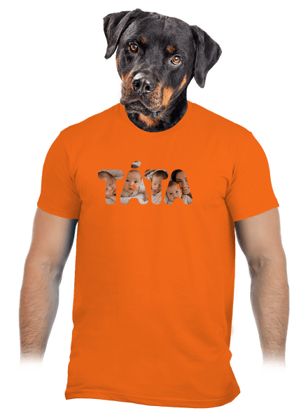 Nápis ocko z vlastných fotiek pánske tričko Orange