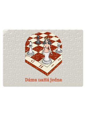 Dáma nahá jedna puzzle White