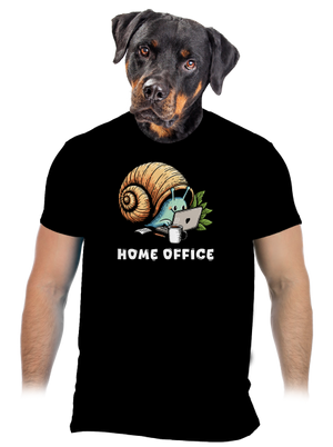 Slimákov home office pánske tričko Black