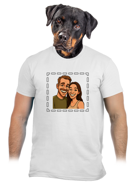 Karikatúra z vlastnej fotky pánske tričko White