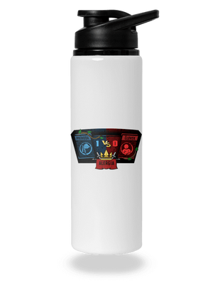 Príroda vs. človek flaša na vodu White