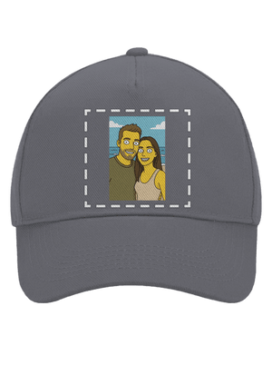 Simpsonovi z vlastnej fotky šiltovka baseballka Graphite grey