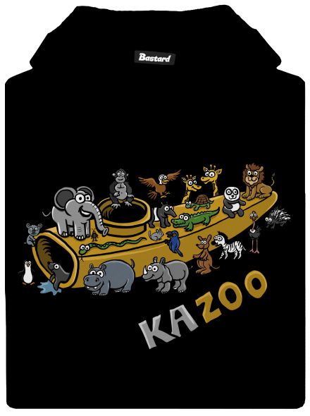 KaZoo detská mikina klokanka Black