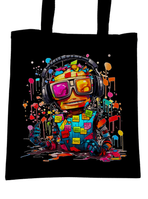 Workaholic robot taška Black