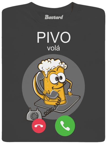 Pívo volá pánske dlhý rukáv Dark Grey