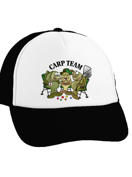 Carp Team šiltovka truckerka Black cap