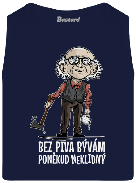 Neklidný bez piva pánske tielko French Navy