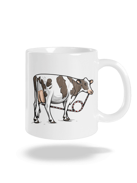 Cow drink klasický hrnček White