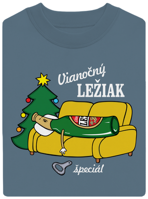 Vianočný ležiak unisex mikina bez kapucne Nordic Blue