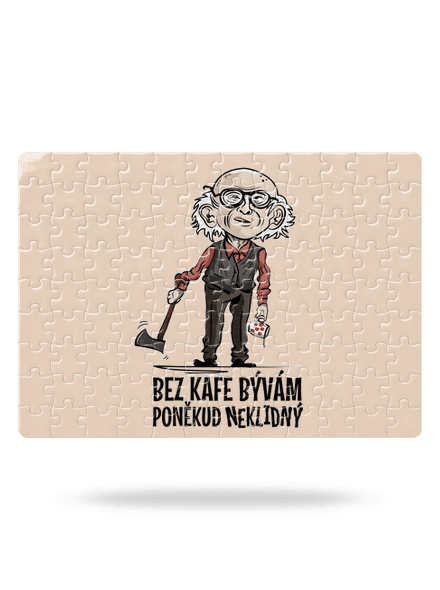 Neklidný bez kafe puzzle White