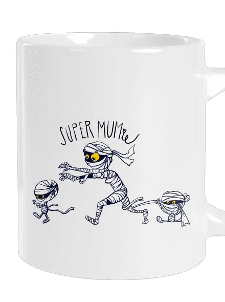 Super mumie veľký hrnček White