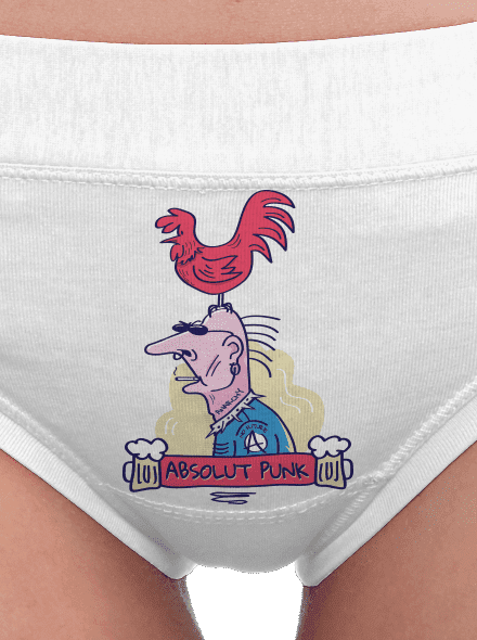Absolut Punk dámske nohavičky White
