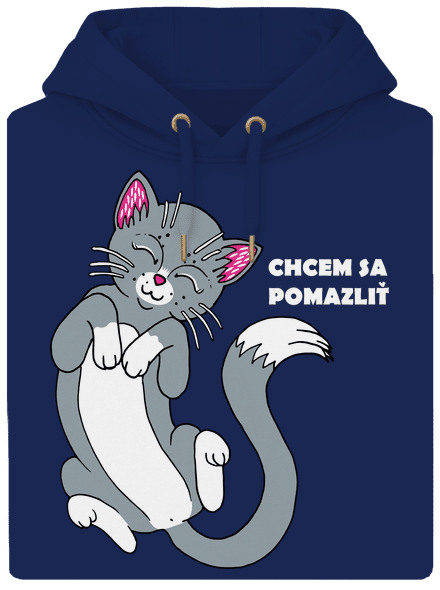 Chcem sa pomazliť unisex mikina premium Navy