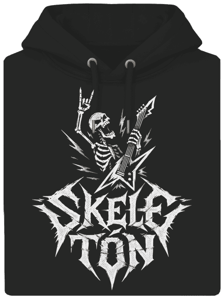 Skeletón unisex mikina premium Dark Black