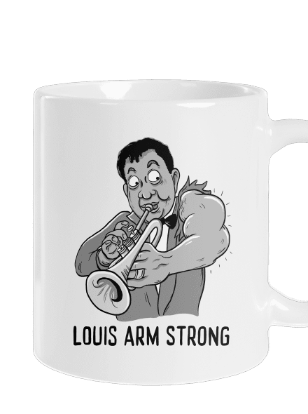 Louis Armstrong klasický hrnček White