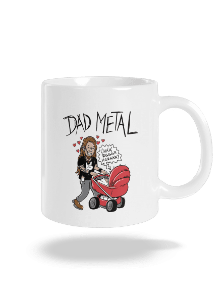 Dad metal klasický hrnček White