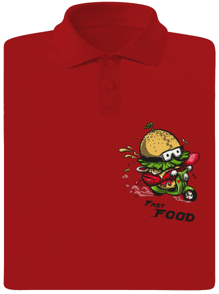 Fast Food pánska polokošeľa Red Mal