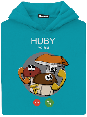 Huby volajú detská mikina klokanka Hawaiian Blue