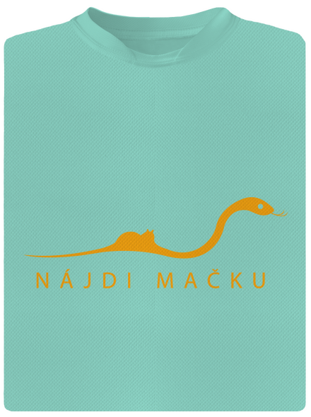 Nájdi mačku pánske športové tričko Mint Mal