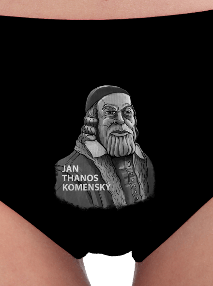 Jan Thanos Komenský dámske nohavičky Black