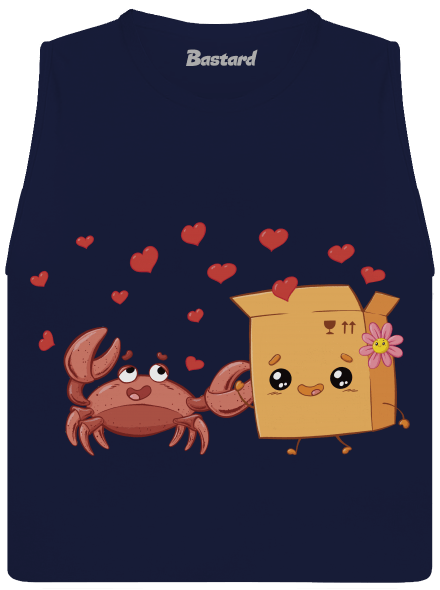 Krab a krabica dámske tielko voľné Navy