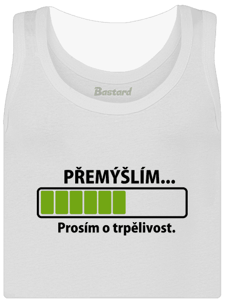 Premýšľam dámske tielko klasické White