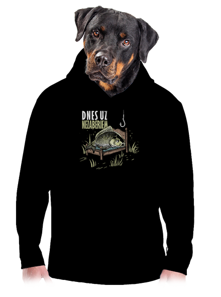 Dnes už nezaberiem pánska mikina klokanka Black
