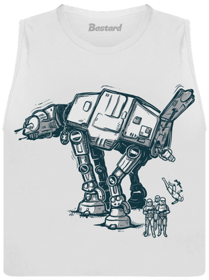 AT-AT dámske tielko voľné White