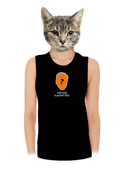 Tvoja hlava dámske tielko voľné Black