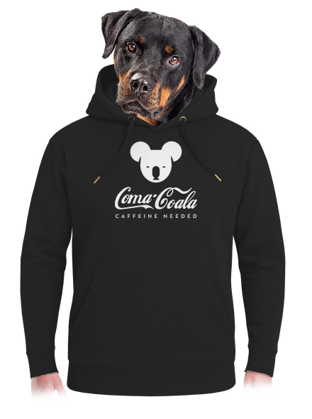 Coma Coala unisex mikina premium Dark Black
