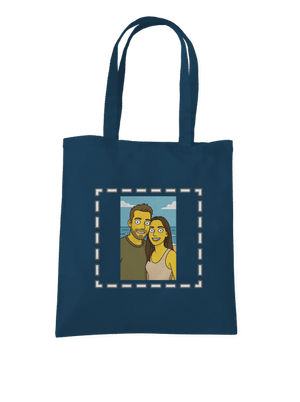 Simpsonovi z vlastnej fotky taška Petrol