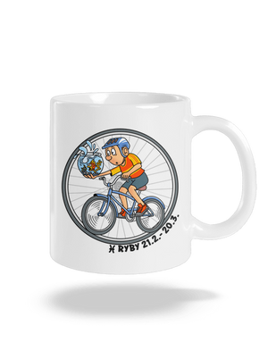 Cyklistický horoskop: Ryby klasický hrnček White
