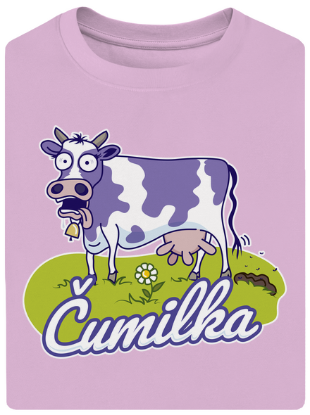 Čumilka unisex tričko oversized Orchid